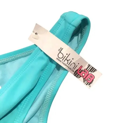 The Bikini Lab TEAL BLUE GREEN LOW HIP CHEEKY BIKINI BOTTOM M