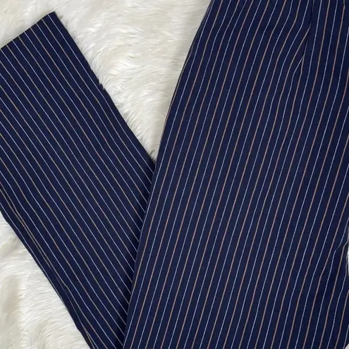 Derek Lam 10 Crosby Pinstripe Pants Midnight MU Blue Size 10 NWT‎