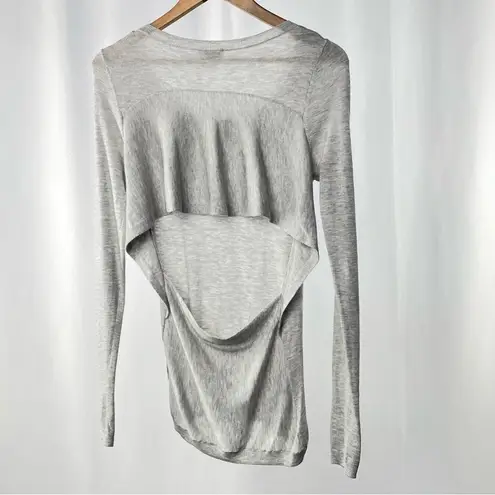 Chelsea28 Olivia Palermo for Ruffle Open Back Sweater in Grey Size Small