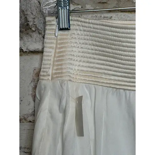 Maurice Malone 100% satin trim puff skirt size Medium New with tags super rare! White