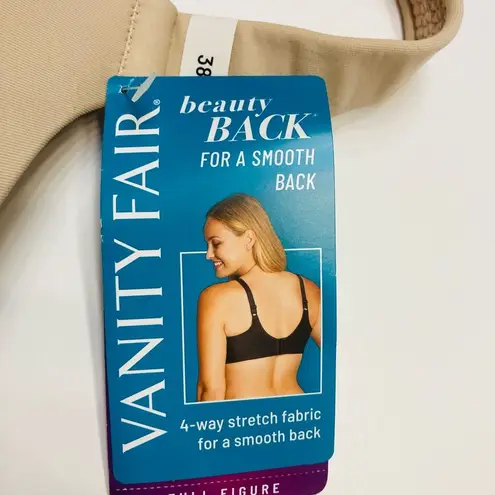 Vanity Fair 71380 Beauty Back Full Figure Wireless Smoothing Bra 38G Damask NEW