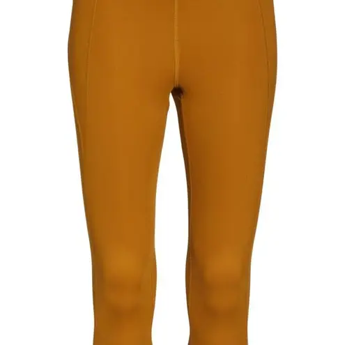 Girlfriend Collective Pocket Crop High Waisted Leggings in Saddle