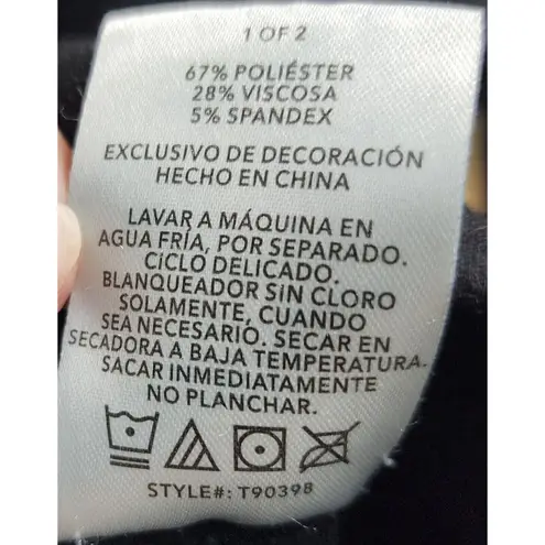 Flora Black Long Sleeve Sweatshirt with Lace Trim Detail