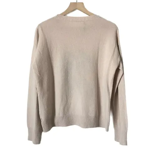 Skull Cashmere Aji Floral Embroidered Skull Stripe Sweater Pale Pink Size Small