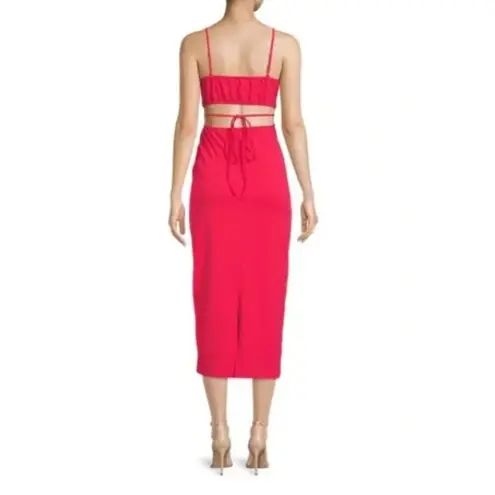 Walter Baker Red Rivka Cutout Midi Dress Women's Size Small NWT