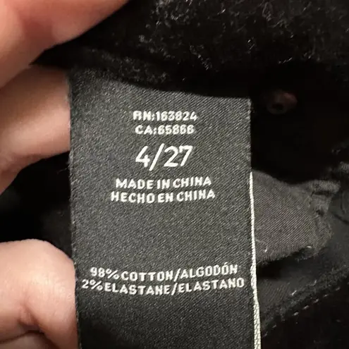 Well Worn Pants Womens 4 Black Velvet Skinny Stretch Mid Rise Casual Classic