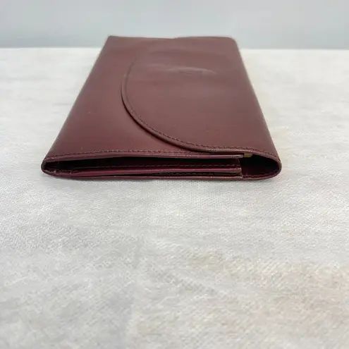 Cartier Must De Vintage Bordeaux Tri-fold Kisslock Leather Wallet - Preowned
