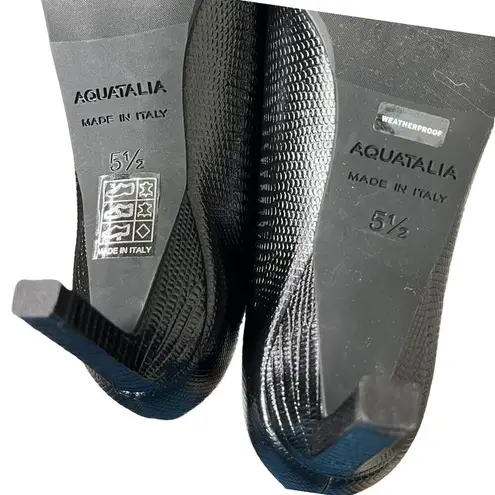 Aquatalia Rylan Weatherproof Pump Leather Heels Classic Womens Size 5.5 M