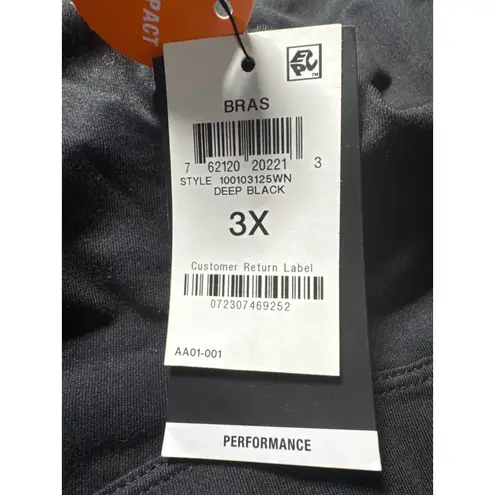 Ideology Black Sports Bra Crisscross Back Low Impact Performance Size 3X - Image 6