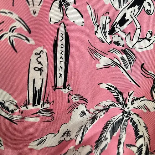 Moncler Silk Pink Surf Hawaiian Vacation Relaxed Shorts Size 48/XL