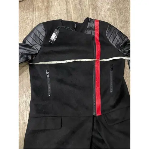 W118 By Walter Baker Black and Red Coat Jacket Medium New with Flaws