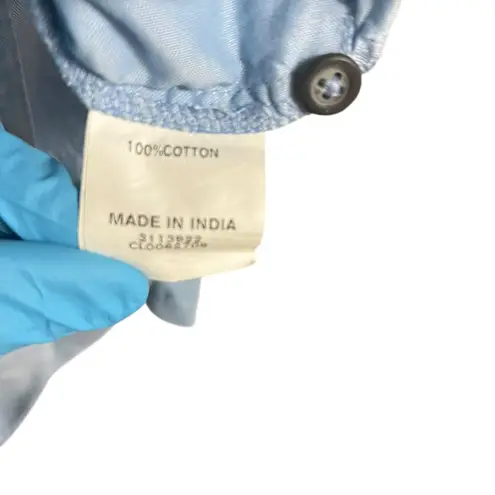 Eshakti Wayward Fancies Tunic Top Womens Plus 1X-18W Blue Embroidered Romantic