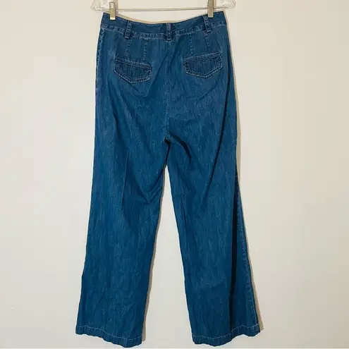 J. McLaughlin Great Condition  Wide Leg Vintage Denim Lightweight Jeans Size 8