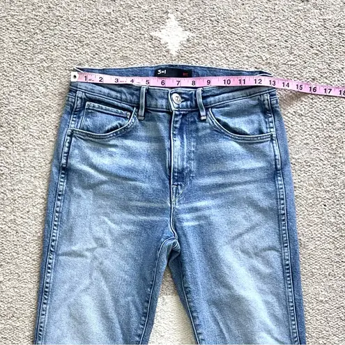 3x1 Shredded Crop High Rise Straight Jeans in Ace Size 26