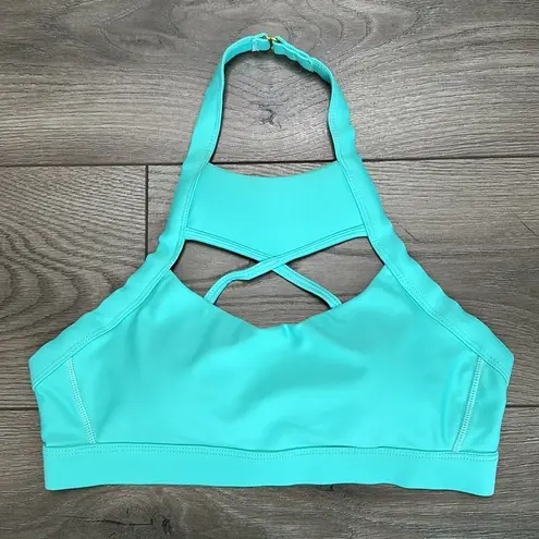 The Bar Chestee x Bella Kandace Halter Sports Bra Mint Green Size 8