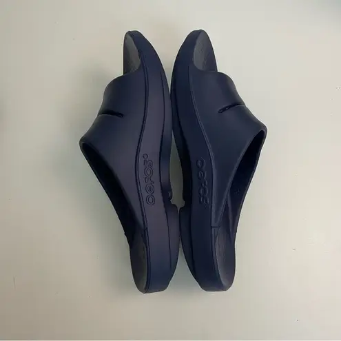 Oofos Sandals OOahh Slide Slip On Foam Comfort Support Washable Beach Blue Size 11