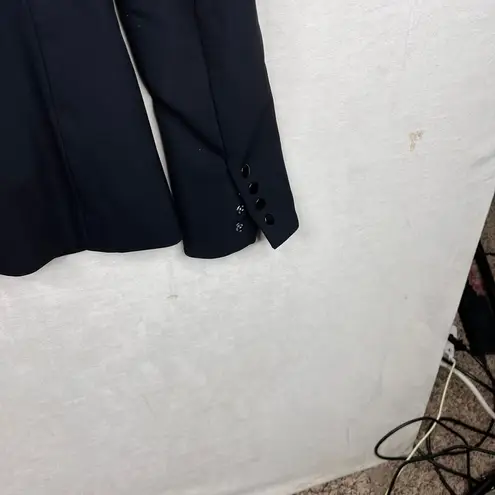 Veronica Beard Black Iconic Scuba Dickey Jacket Blazer Bi-Stretch Womens Size 00