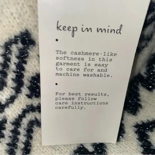 A New Day Fair Isle Mock Neck Cheers Chunky Knit Sparkle Sweater in XS Black - Image 12