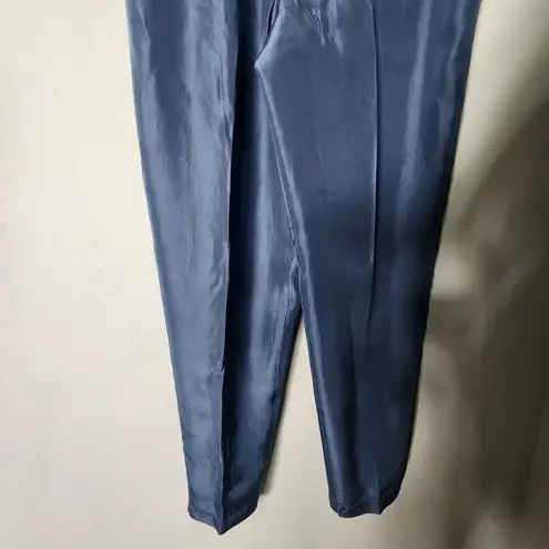 Vintage 2pc Tracksuit Silk Geometric Design Blue Size M