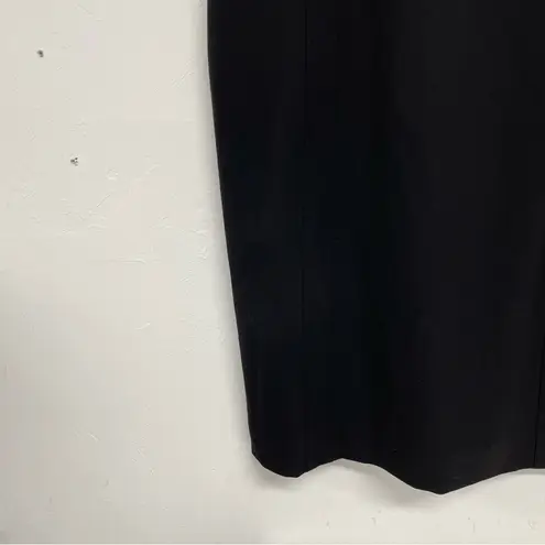 Tahari ASL Black Cap Sleeve Knee Length Sheath Dress Womens 14 Preppy Academia