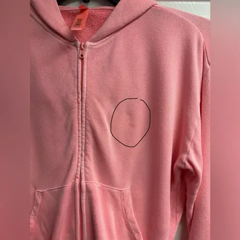 SKIMS Pink French Terry Zip-Up Hoodie Size Medium