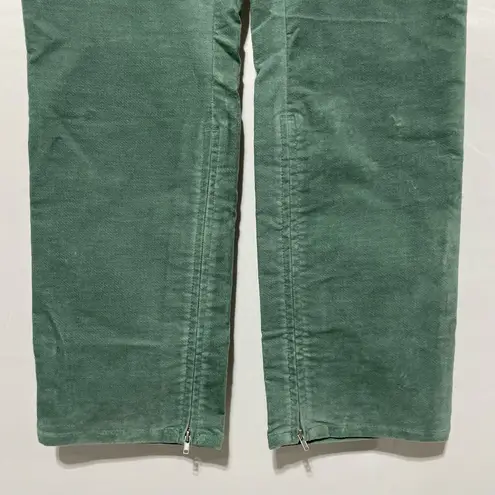 Denim & Co New Adaptive Wheelchair Fit Velveteen Pants Spruce Green Size 10