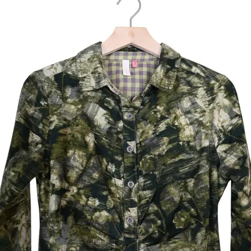 Pilcro Womens 4 Long Sleeve Green Corduroy Shirt Dress