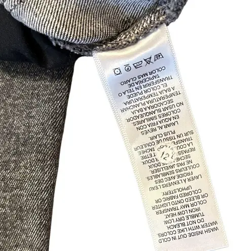 Frame Le One High Rise Waist Crop Skinny Denim Jeans Hughes Acid Wash Grey 2