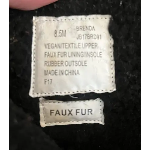 Jbu Brenda Boots Womens Size 8.5 Herringbone Faux Fur Waterproof Winter Snow