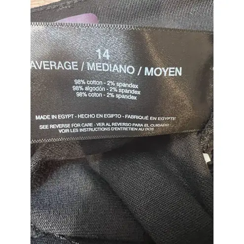 Gloria Vanderbilt Women’s Trouser Jeans 14 Black Flare Leg High Rise NWT