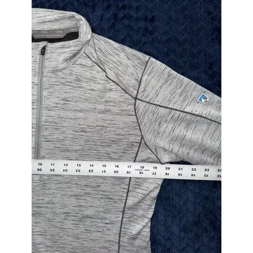 Kuhl Women's Gray Pullover Lightweight Quarter Zip Alloy Outdoor Sz Large