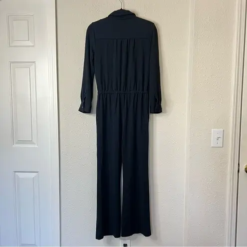 Soft Surroundings Black Button Down Weekend Jumpsuit Size Small