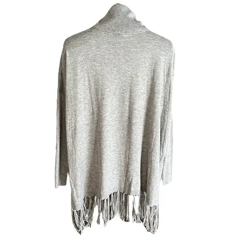 JustFab  turtleneck sweater with fringe boho hem thumbnail 7