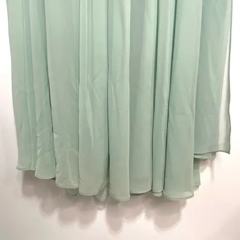 Birdy Grey Chicky Convertible Chiffon Maxi Bridesmaid Dress in Sage Green M