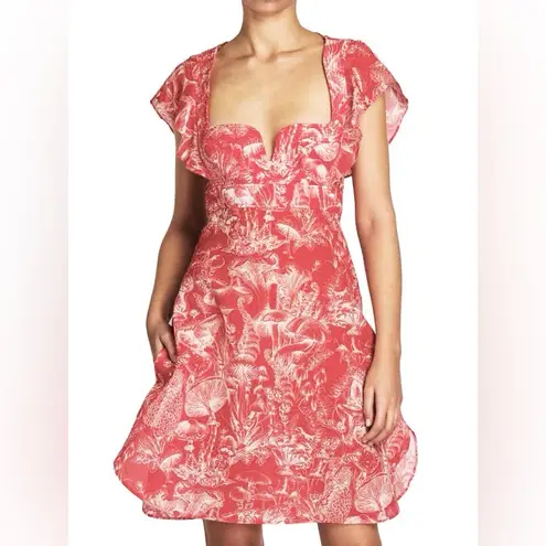 Stella McCartney Fungi Forest Ruffled Silk Cotton-Blend Organza Dress Size 44 IT