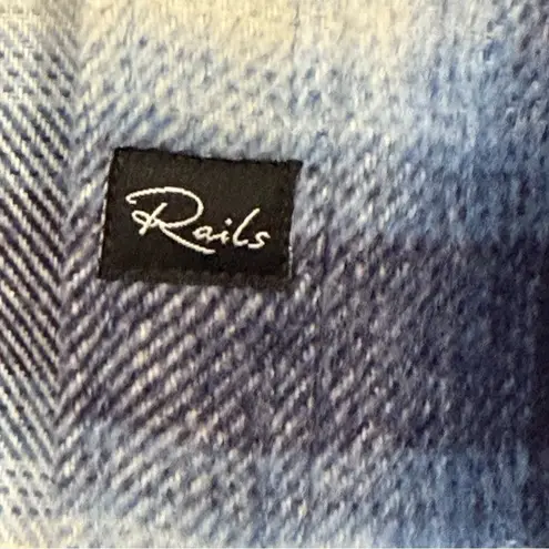 Rails Tripp Shirt Jacket Flannel Plaid Azure Sapphire Blue XL Western Shacket