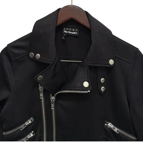The Kooples Sport Moto Jacket Black Size Medium