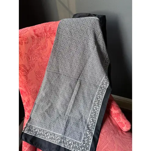Stylish Black and White silk scarf
