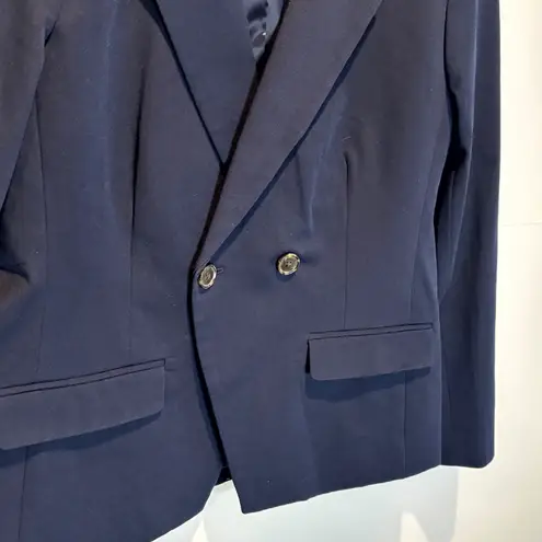 J.Crew  Navy Devon Blazer in Bi-Stretch Cotton Blend - size 12 - Image 4