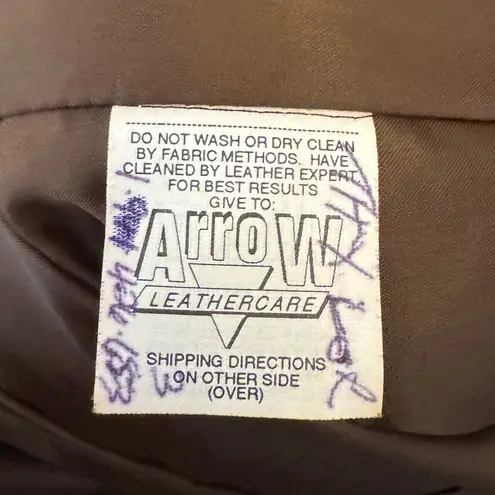 Vintage Vakko Size Small Oversized Soft Chocolate Brown Leather Longline Jacket