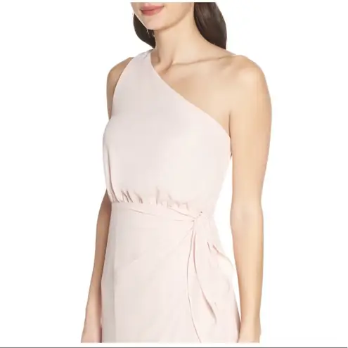 WAYF One-Shoulder Wrap Front Evening Dress