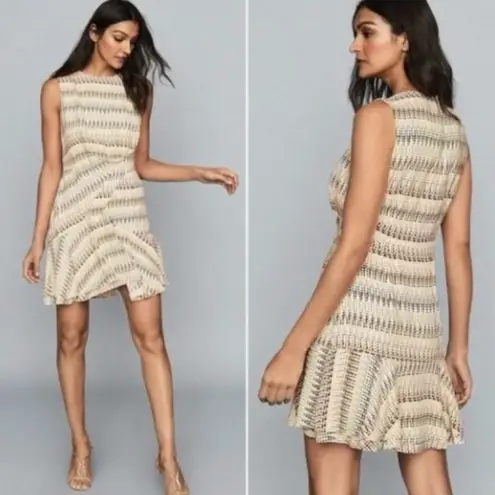 Reiss Andrina Spot Ruffle Mini Dress Fit N Flare Polka Dot Sleeveless Sz 10 NWT