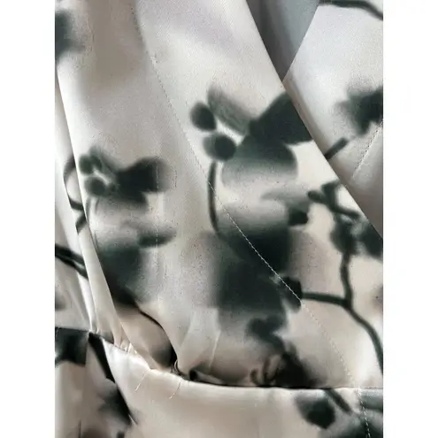 Rotate Birger Christensen Samantha Satin Wrap Dress Sycamore Comb Womens Size 6 Green