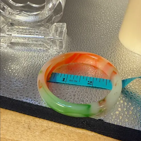 Elegant Multicolor Jade Bangle Bracelet Green