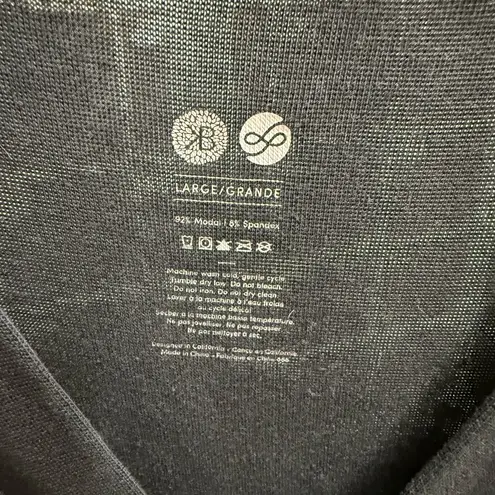 Beyond Yoga  All Wrapped Up Black Women's Jogger Leg Modal Jumpsuit