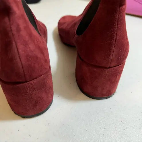 Coach Shoes  Tia Suede Ankle Bootie Wine Red Size 7