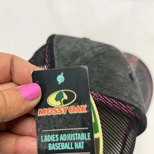 Mossy Oak Pink and Black Camouflage Cap Velcro closure NEW WITH TAGS