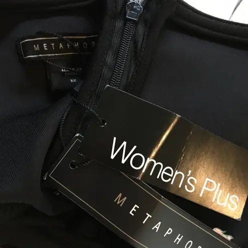 Metaphor Twofer Eyelet Cutout Black Dress LBD 3X