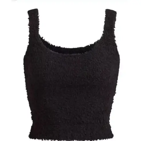 SKIMS Cozy Knit Lounge Tank Top Women’s Size S M Black Textured Boucle Neutral