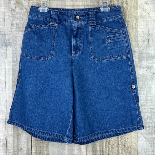 White Stag Size 8 Ladies Bermuda Walking Tabbed Denim Shorts